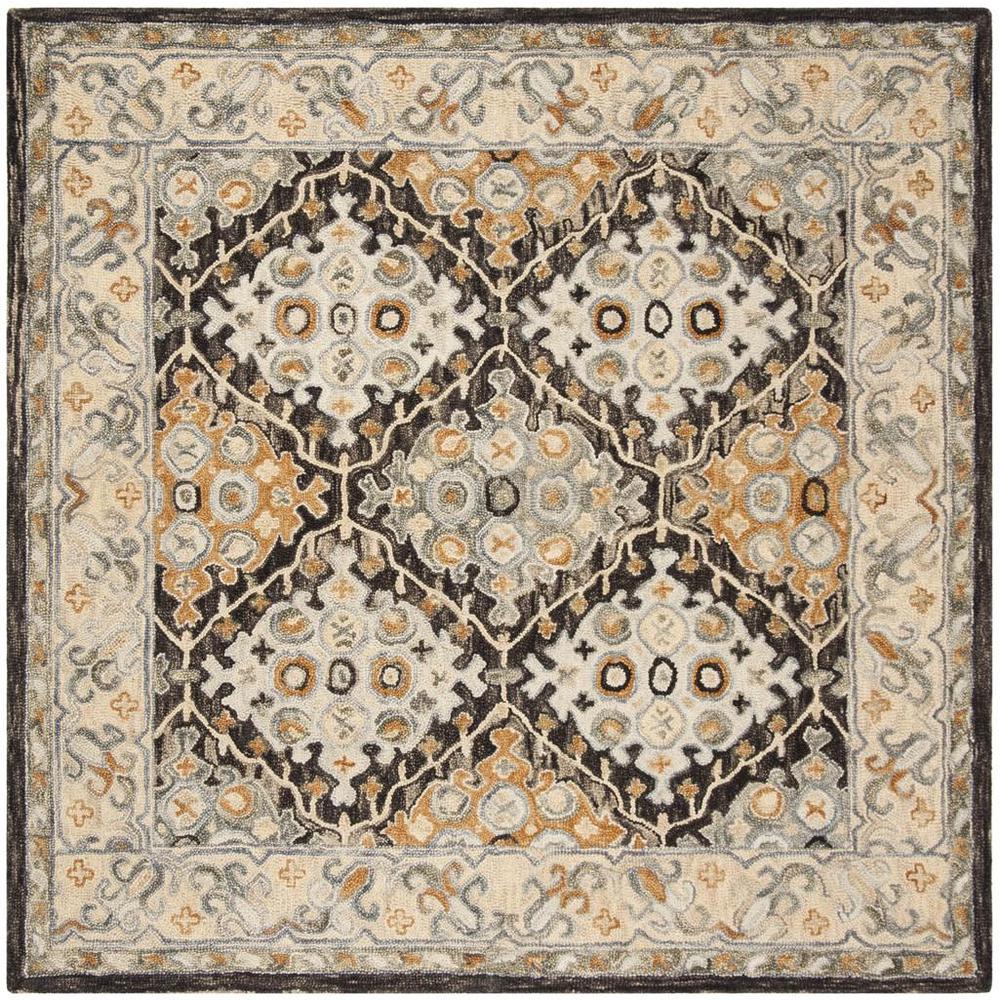 ASPEN, BEIGE / BROWN, 7' X 7' Square, Area Rug. Picture 1