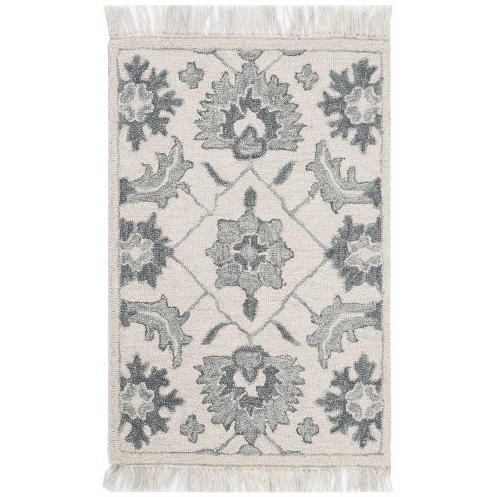 ASPEN, GREEN / GREY, 2' X 3', Area Rug. Picture 1