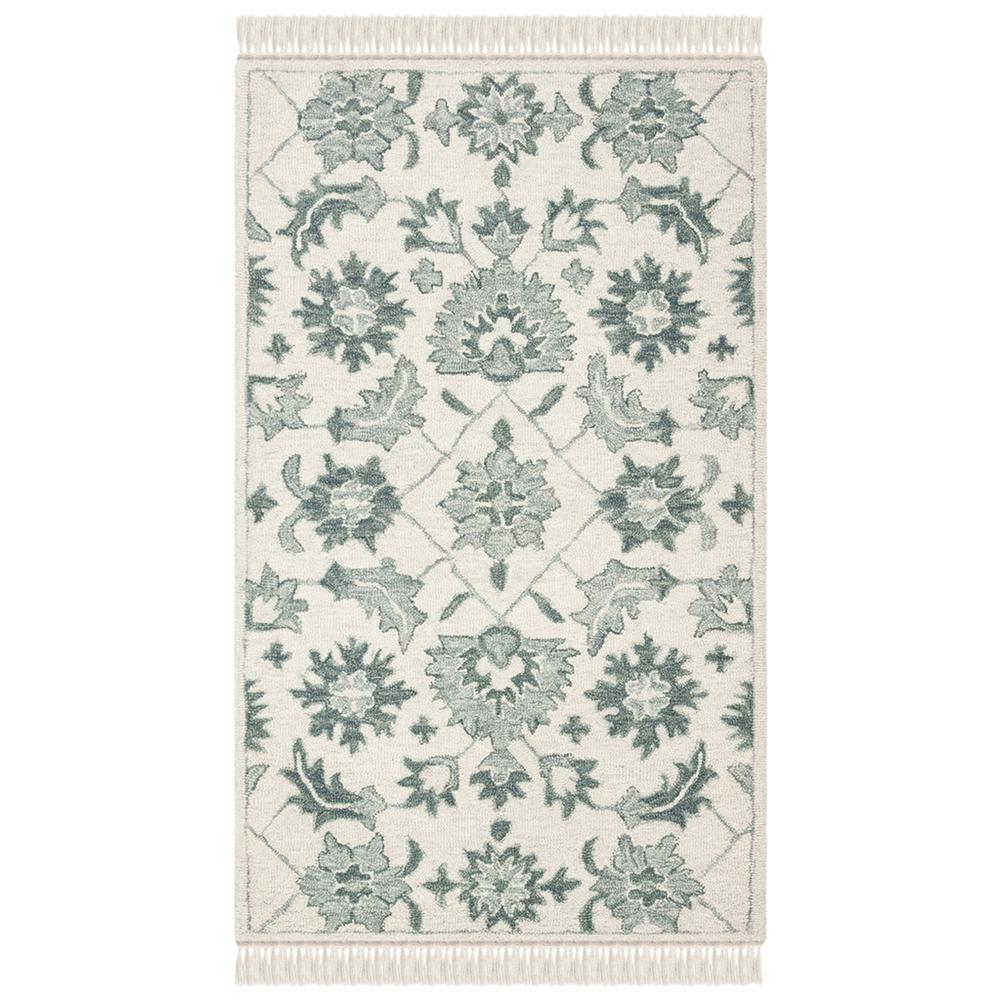 ASPEN, GREEN / GREY, 3' X 5', Area Rug. Picture 1