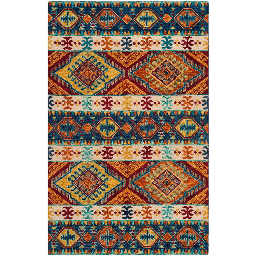 ASPEN, NAVY / IVORY, 5' X 8', Area Rug. Picture 1