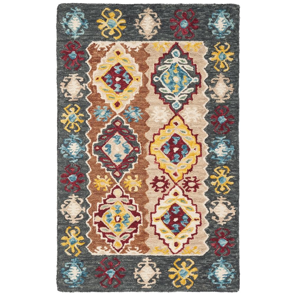 ASPEN, BEIGE / CHARCOAL, 2' X 3', Area Rug. Picture 1
