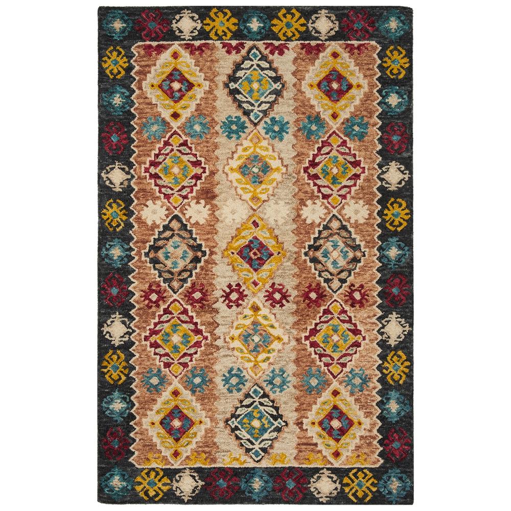ASPEN, BEIGE / CHARCOAL, 5' X 8', Area Rug. Picture 1