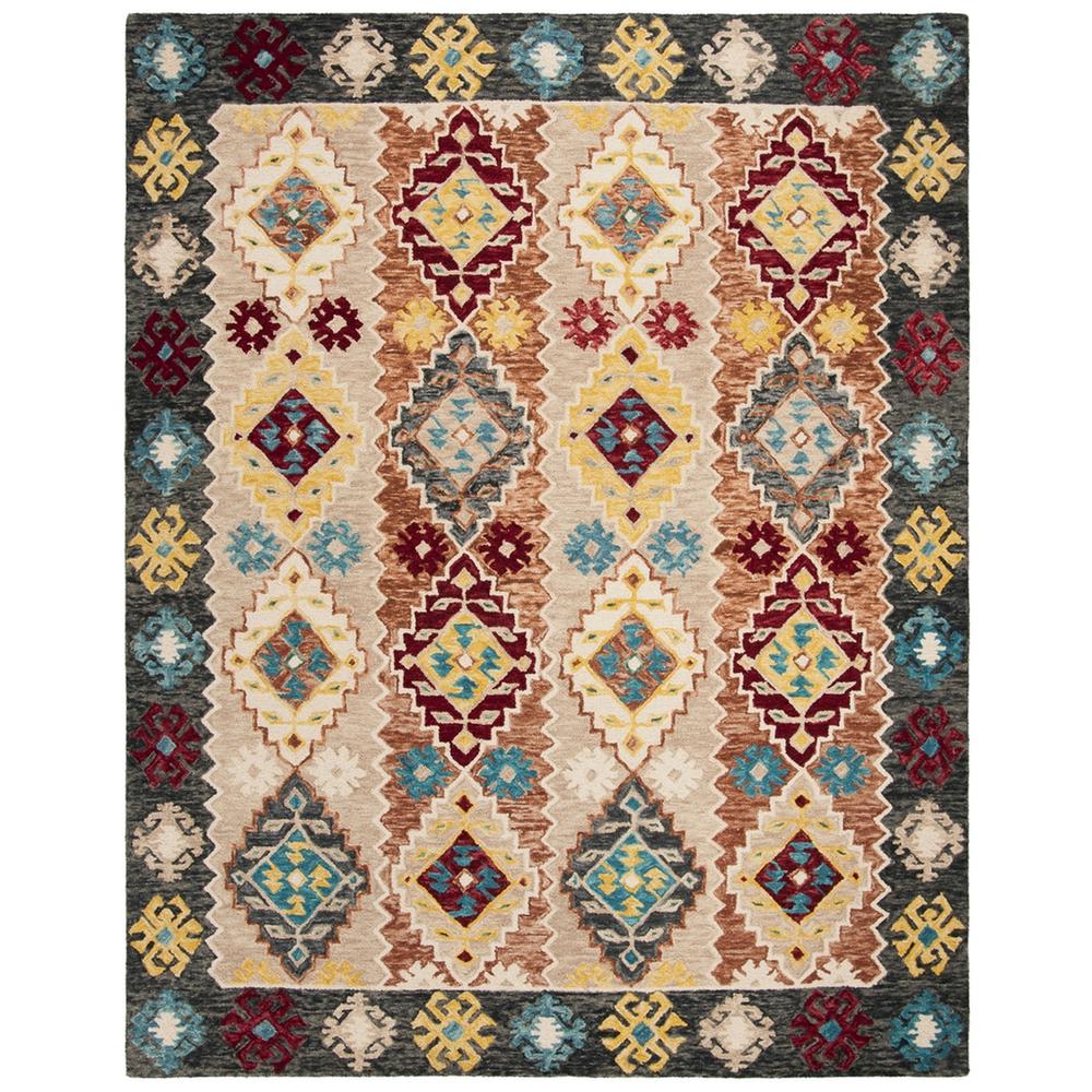ASPEN, BEIGE / CHARCOAL, 8' X 10', Area Rug. Picture 1