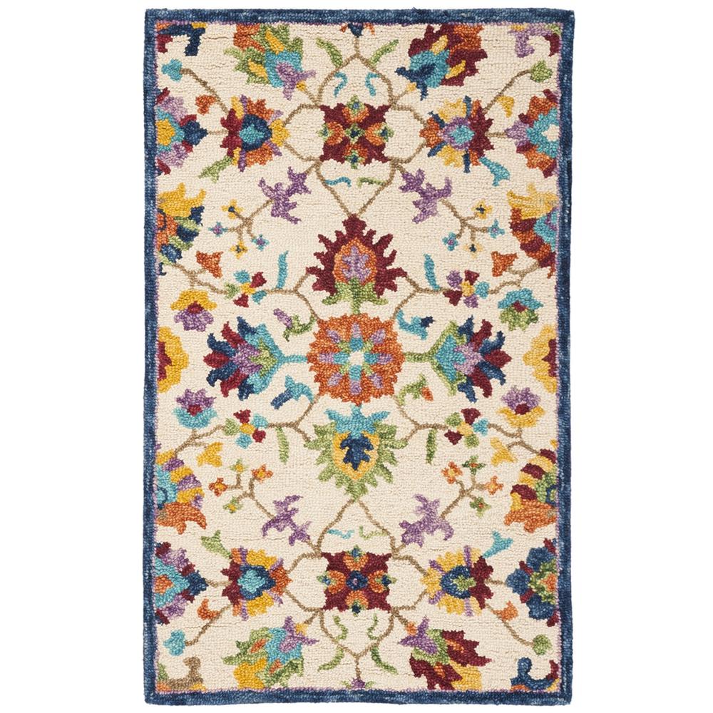 ASPEN, IVORY / BLUE, 2' X 3', Area Rug, APN509A-2. Picture 1