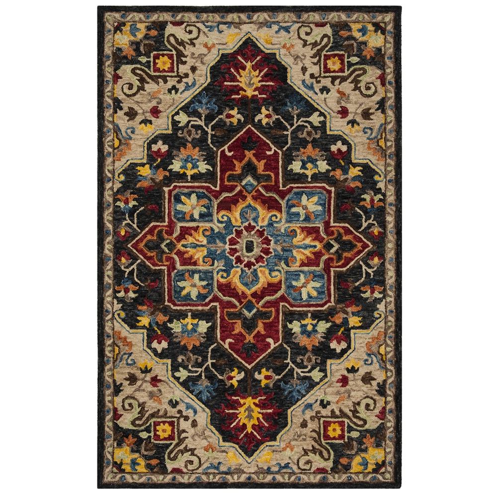 ASPEN, CHARCOAL / CREAM, 5' X 8', Area Rug. Picture 1