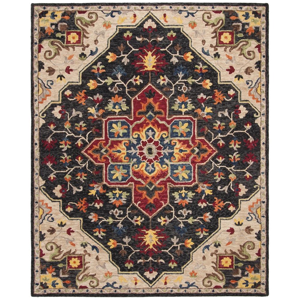 ASPEN, CHARCOAL / CREAM, 8' X 10', Area Rug. Picture 1