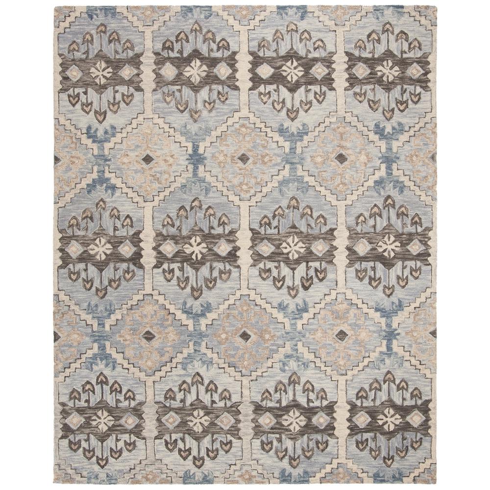 ASPEN, LIGHT BLUE / CREAM, 8' X 10', Area Rug. Picture 1