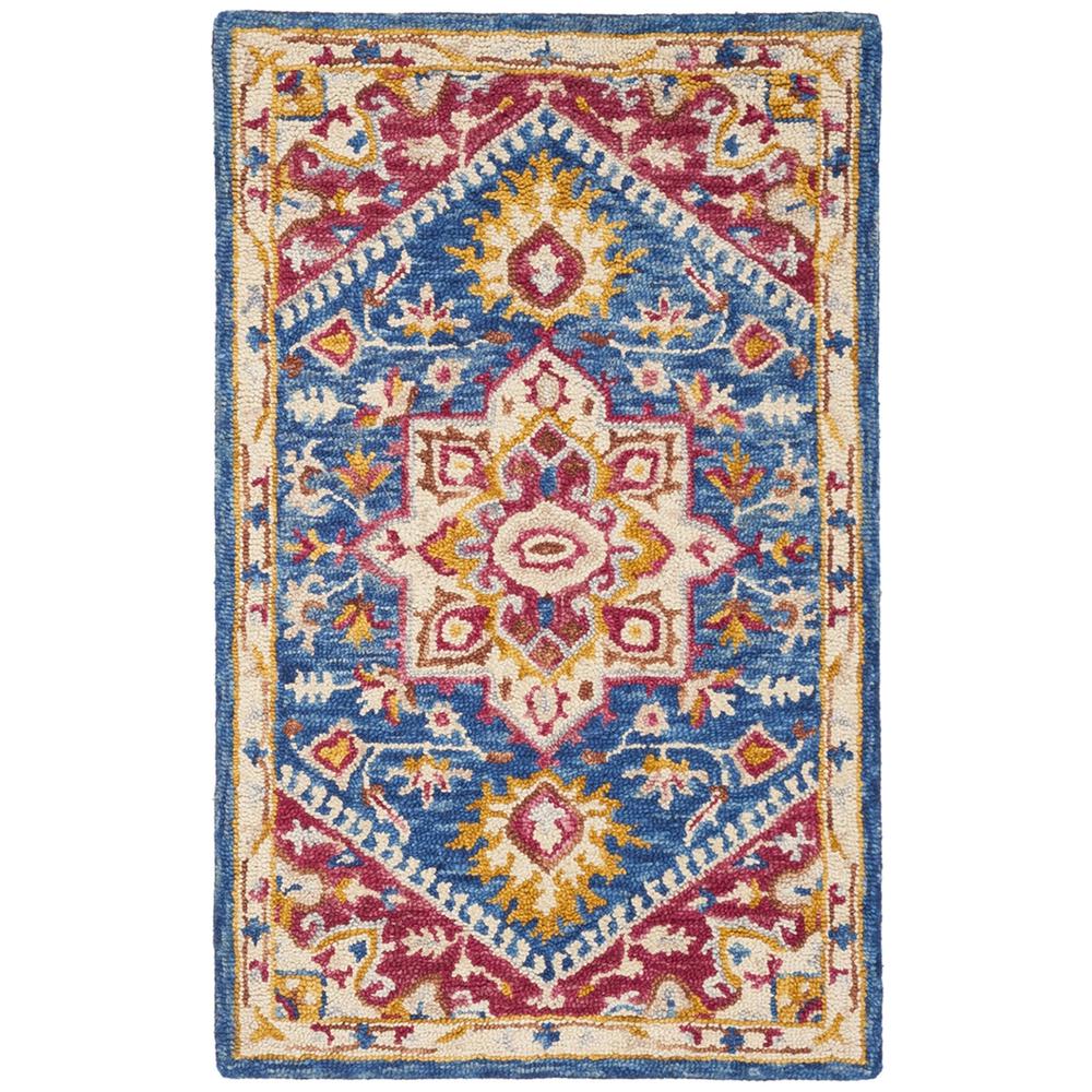 ASPEN, NAVY / FUCHSIA, 2' X 3', Area Rug. Picture 1