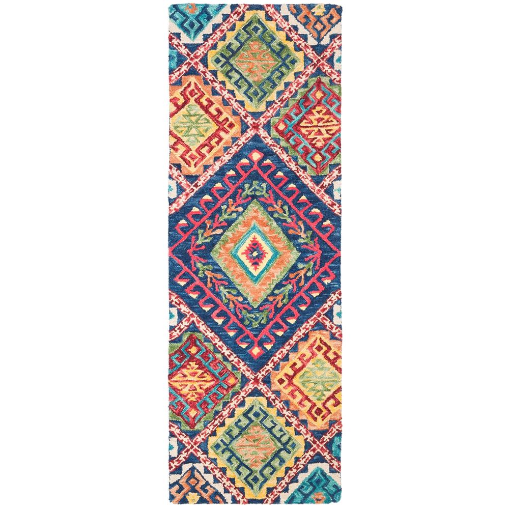 ASPEN, BLUE / MULTI, 2'-3" X 7', Area Rug. Picture 1