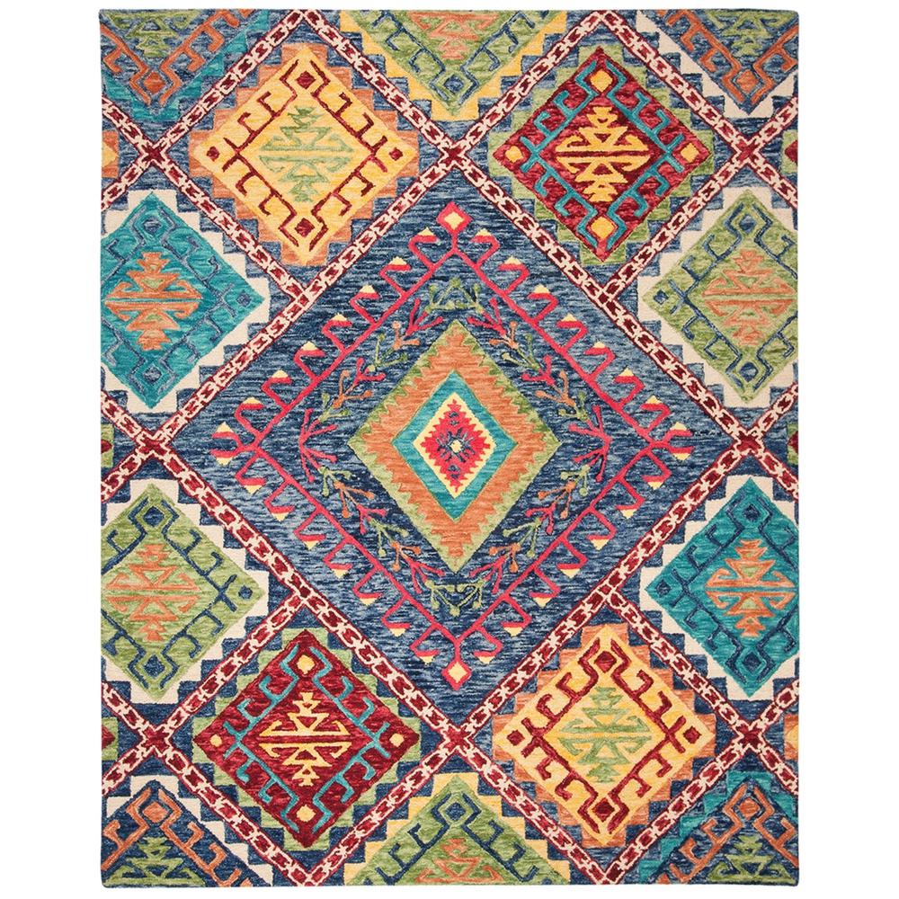 ASPEN, BLUE / MULTI, 8' X 10', Area Rug. Picture 1
