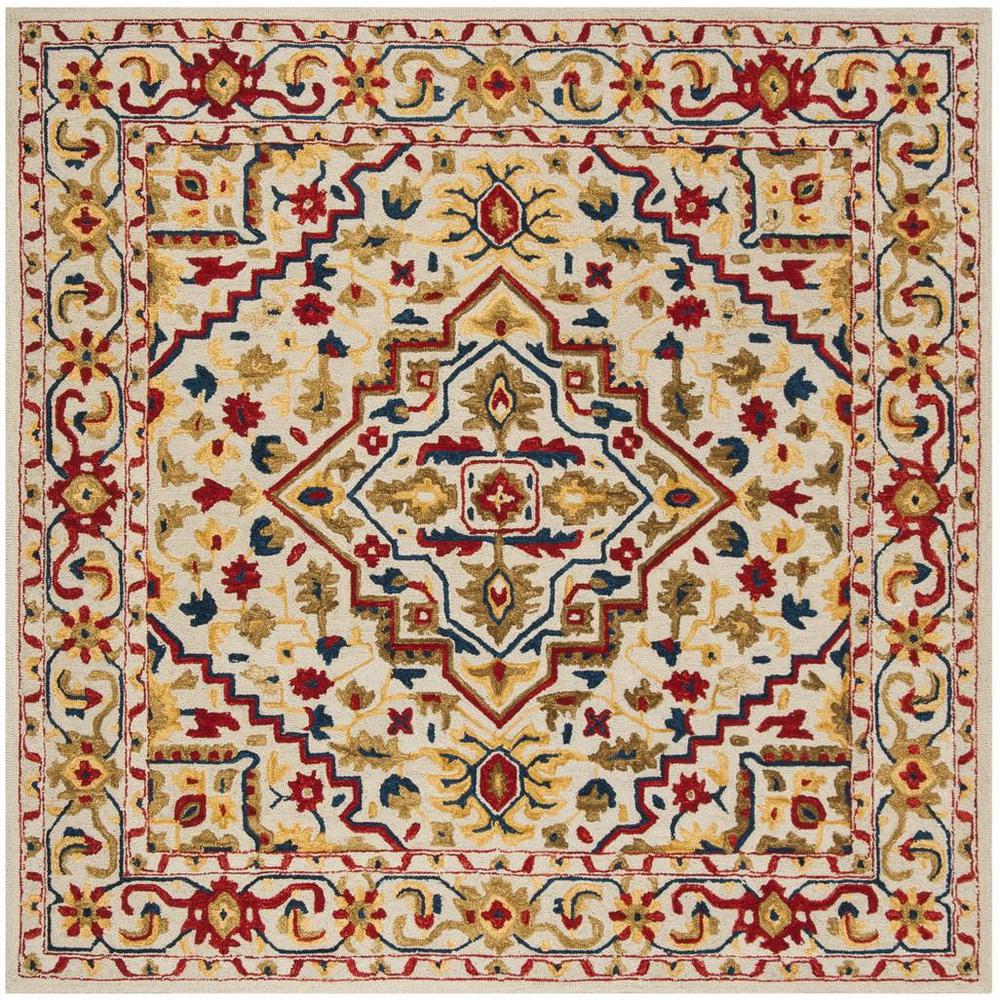 ASPEN, IVORY / MULTI, 7' X 7' Square, Area Rug, APN705A-7SQ. Picture 1