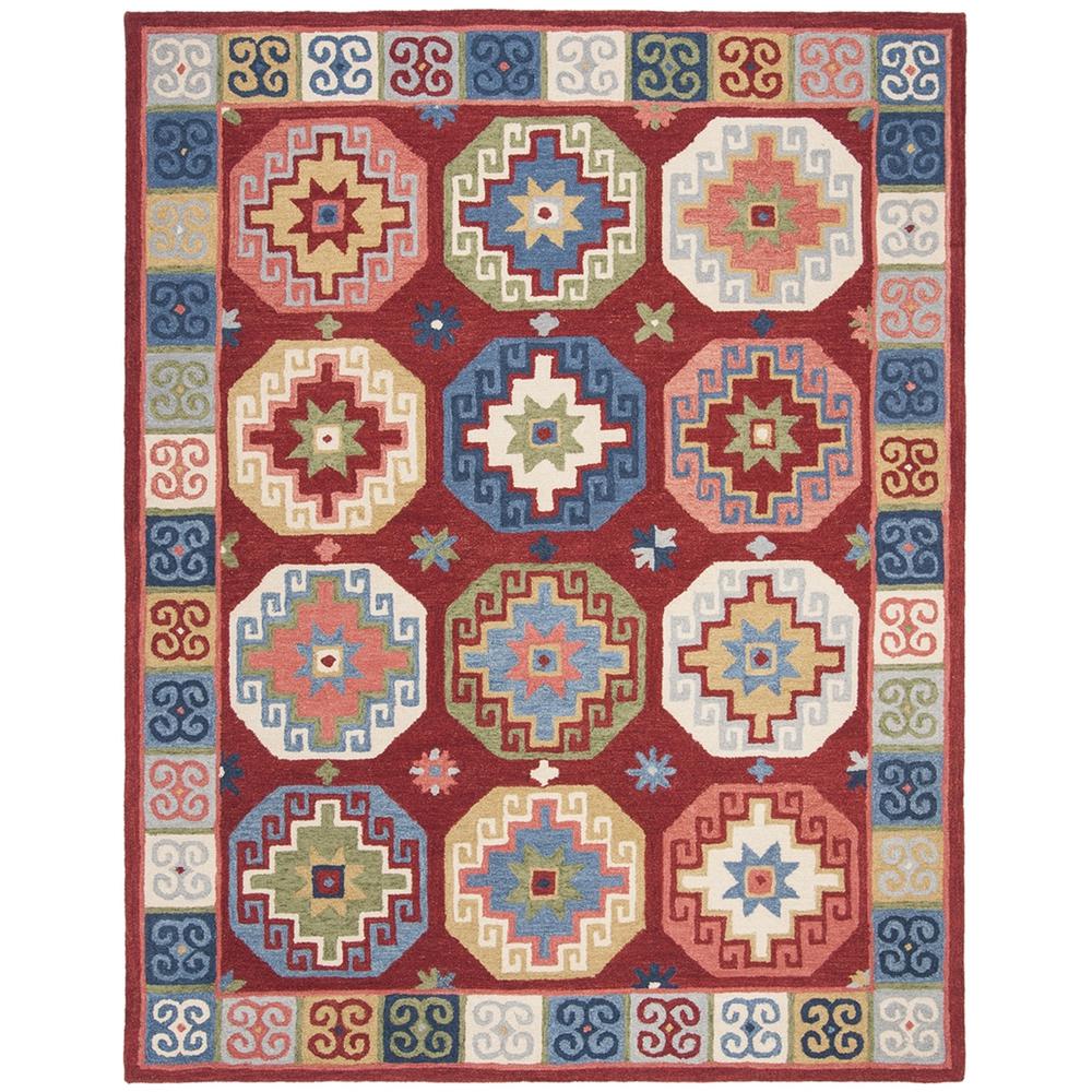 ASPEN, RED / BLUE, 8' X 10', Area Rug, APN802Q-8. Picture 1