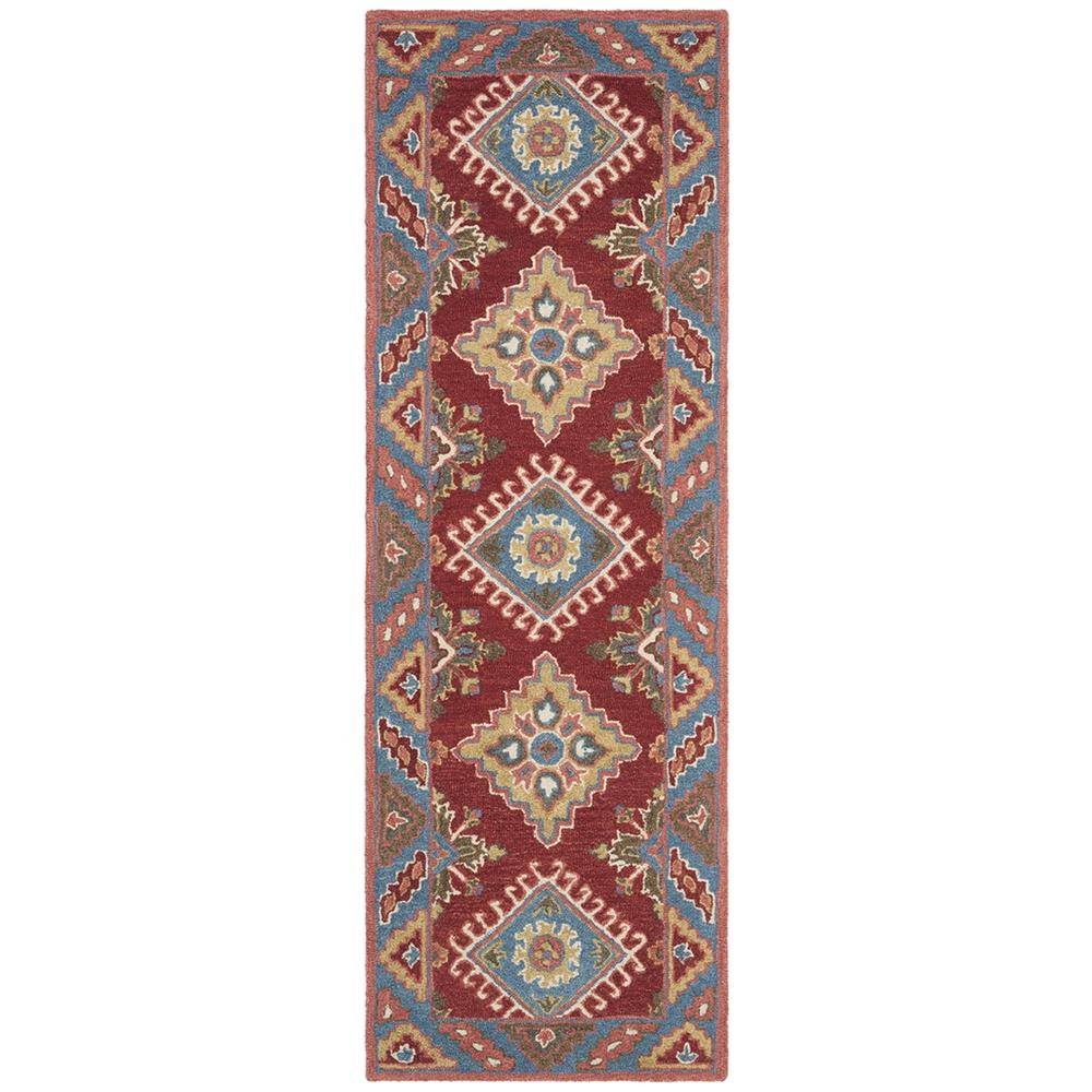 ASPEN, RED / BLUE, 2'-3" X 7', Area Rug, APN803Q-27. Picture 1