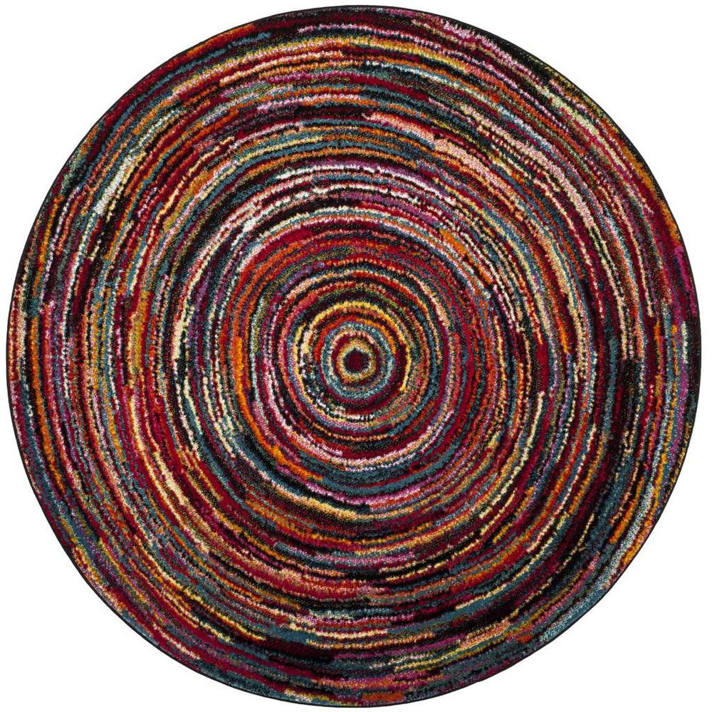ARUBA, MULTI, 6'-7" X 6'-7" Round, Area Rug, ARB500M-7R. Picture 1