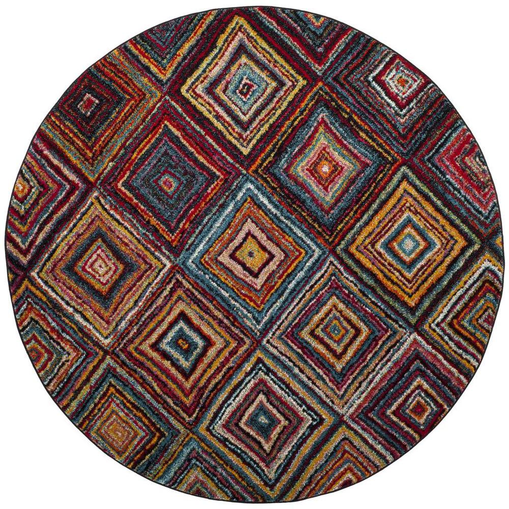 ARUBA, MULTI, 6'-7" X 6'-7" Round, Area Rug, ARB501M-7R. Picture 1
