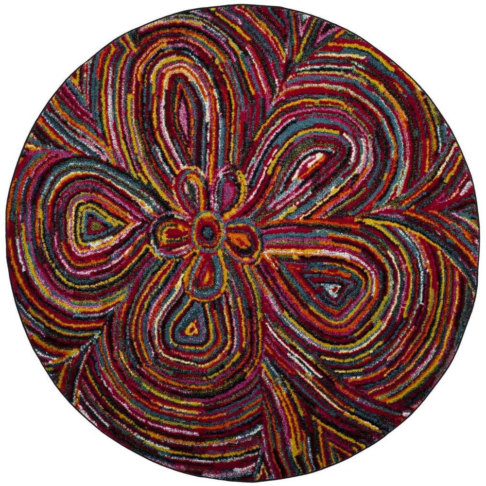 ARUBA, MULTI, 6'-7" X 6'-7" Round, Area Rug, ARB503M-7R. Picture 1