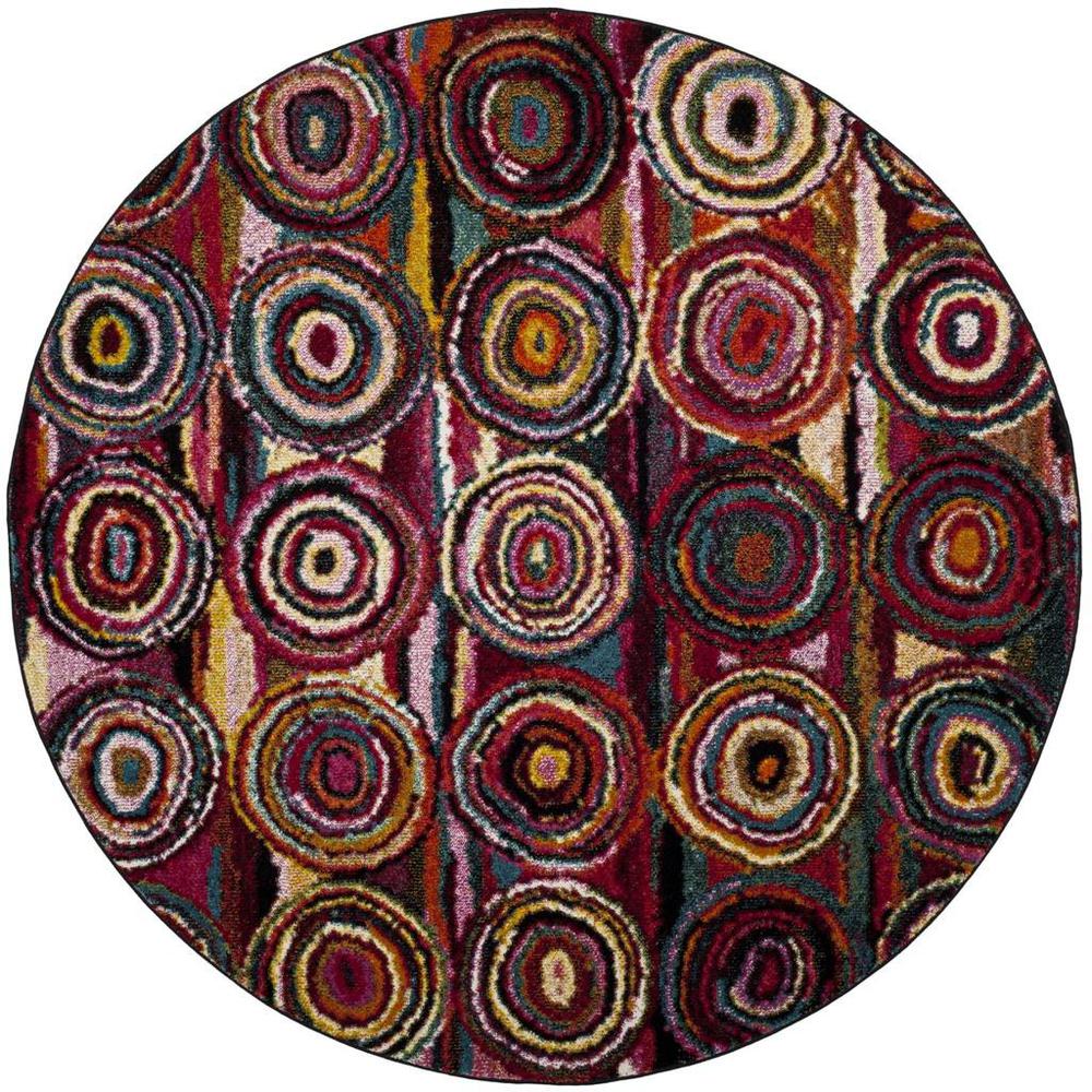 ARUBA, MULTI, 6'-7" X 6'-7" Round, Area Rug, ARB504M-7R. Picture 1