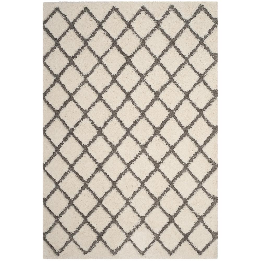 ADRIANA SHAG, CREAM / GREY, 2'-3" X 8', Area Rug. Picture 1