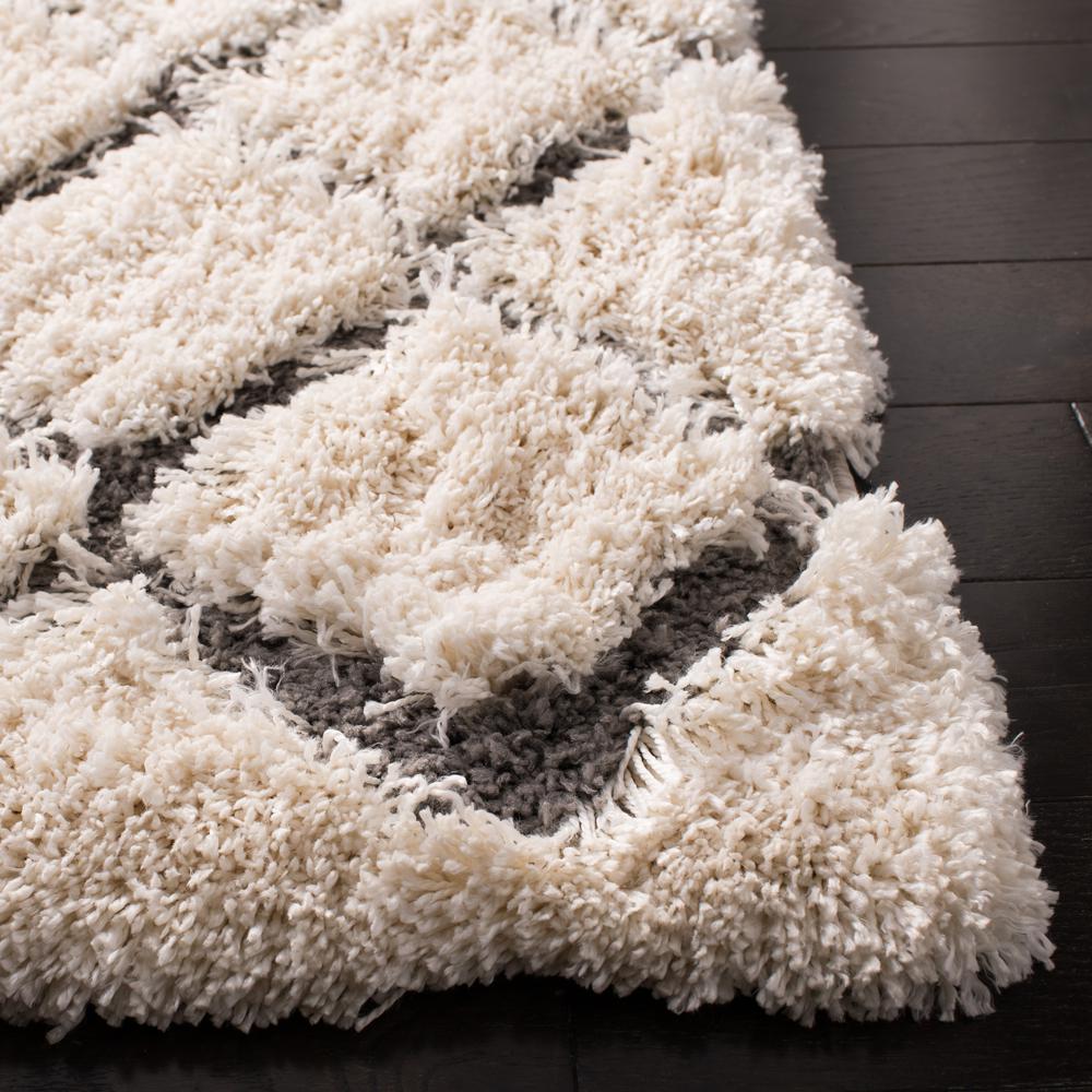 ADRIANA SHAG, CREAM / GREY, 5'-1" X 7'-6", Area Rug. Picture 3