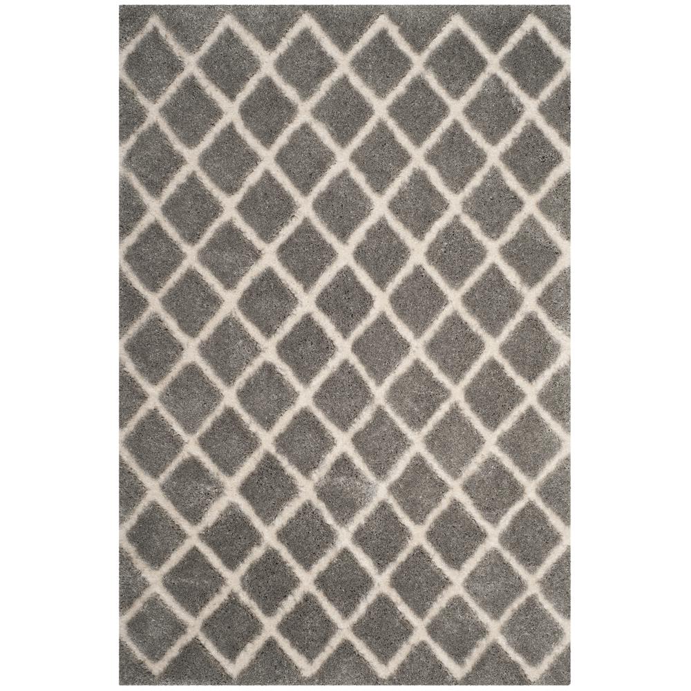 ADRIANA SHAG, LIGHT GREY / CREAM, 5'-1" X 7'-6", Area Rug. Picture 6