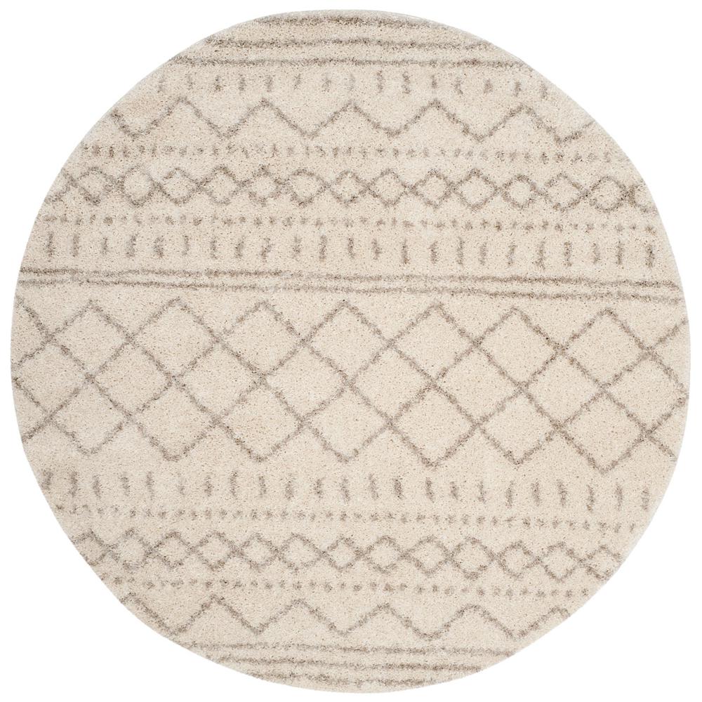 ARIZONA SHAG, IVORY / BEIGE, 6'-7" X 6'-7" Round, Area Rug, ASG741A-7R. Picture 1