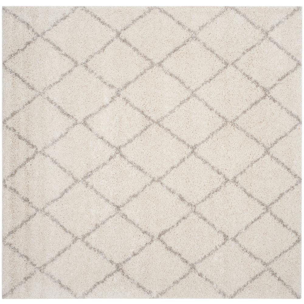 ARIZONA SHAG, IVORY / BEIGE, 6'-7" X 6'-7" Square, Area Rug, ASG742A-7SQ. Picture 1