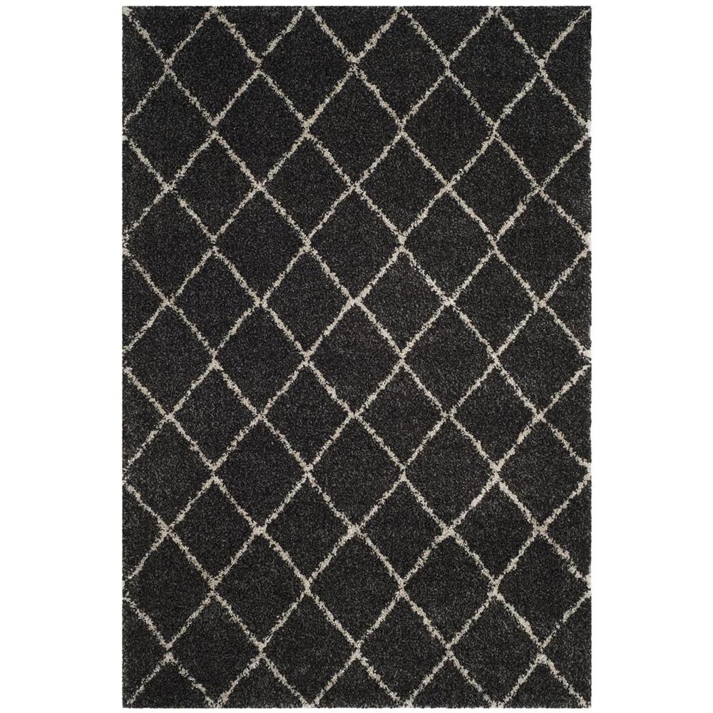 ARIZONA SHAG, ANTHRACITE / BEIGE, 5'-1" X 7'-6", Area Rug. Picture 1