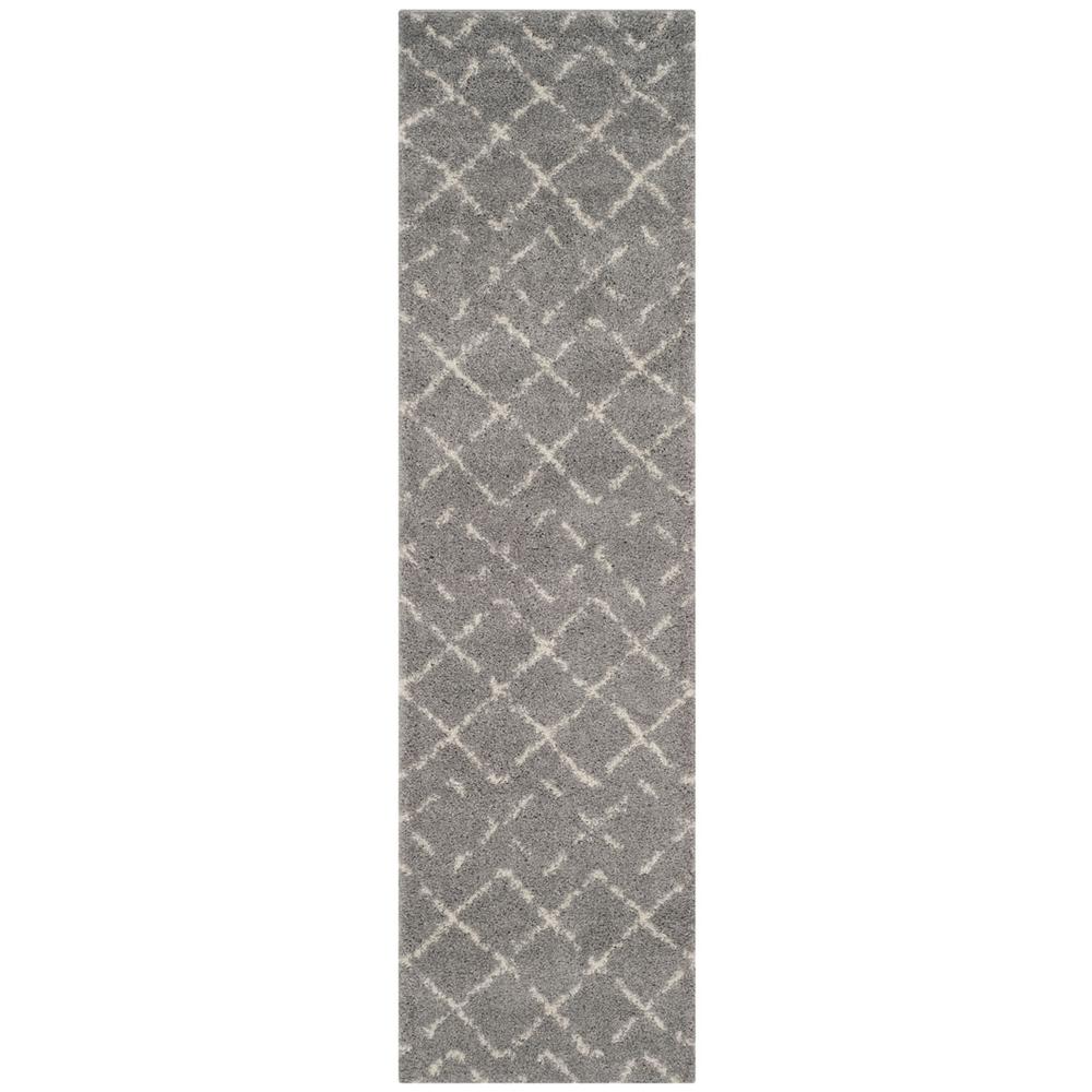 ARIZONA SHAG, GREY / IVORY, 2'-3" X 10', Area Rug. Picture 1