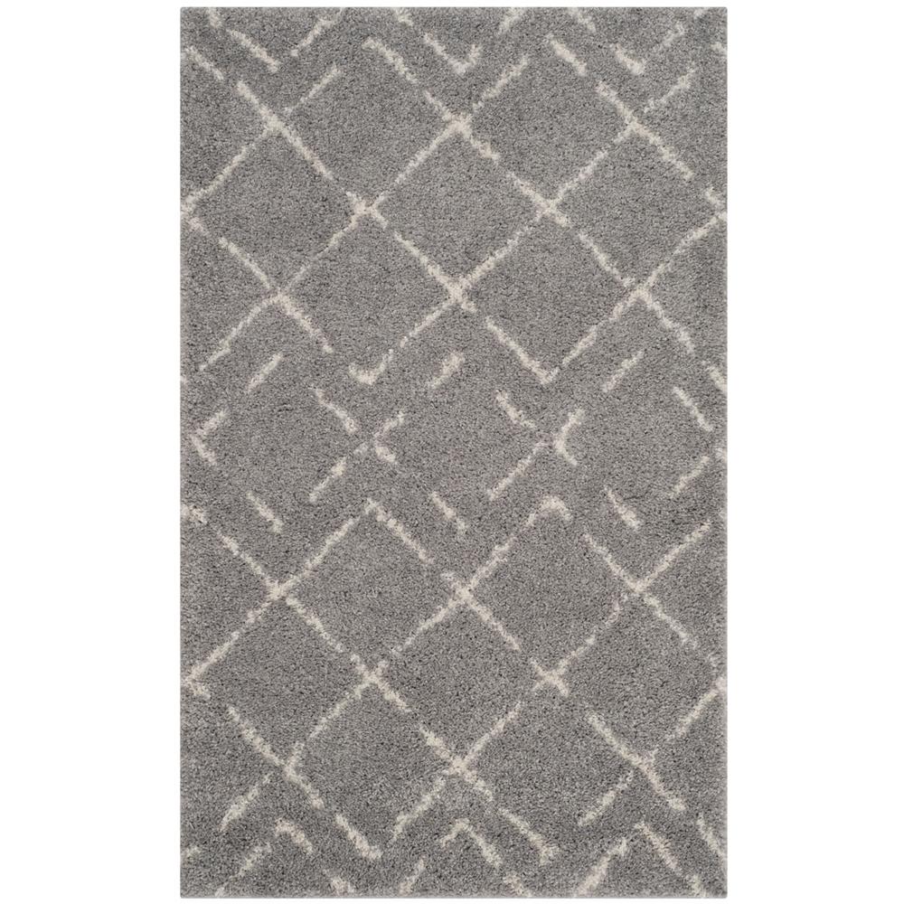 ARIZONA SHAG, GREY / IVORY, 3' X 5', Area Rug, ASG743D-3. Picture 1