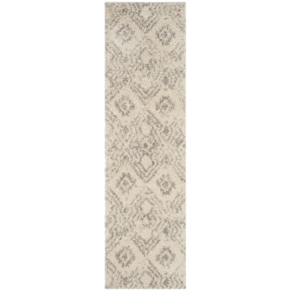 ARIZONA SHAG, IVORY / GREY, 2'-3" X 8', Area Rug, ASG746G-28. Picture 1