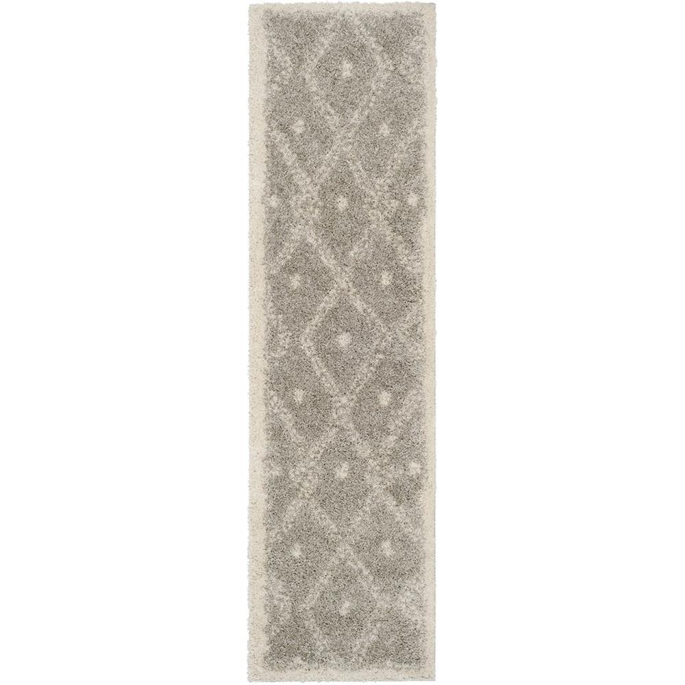 ARIZONA SHAG, GREY / IVORY, 2'-3" X 8', Area Rug, ASG748D-28. Picture 1
