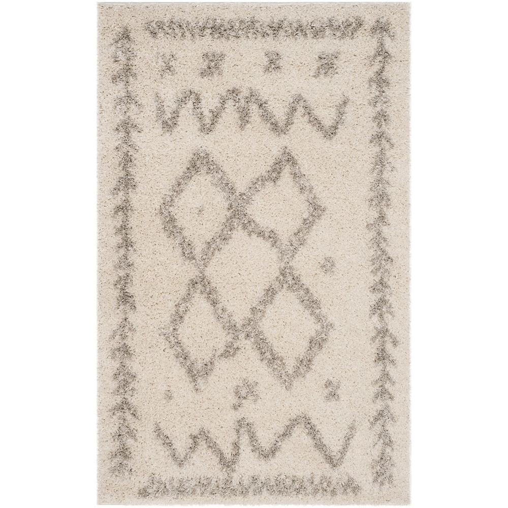 ARIZONA SHAG, IVORY / GREY, 3' X 5', Area Rug, ASG749G-3. Picture 1