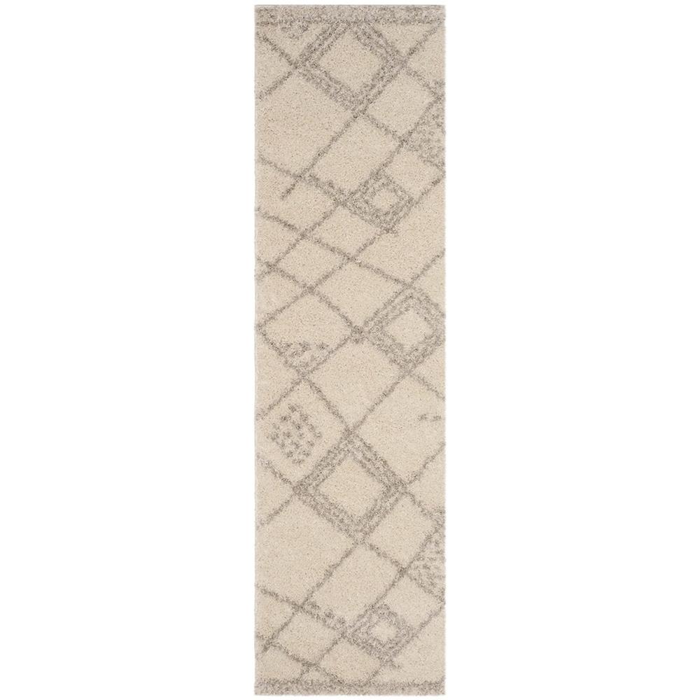 ARIZONA SHAG, IVORY / GREY, 2'-3" X 8', Area Rug, ASG751G-28. Picture 1