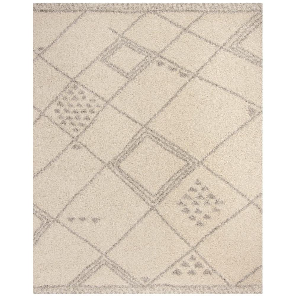 ARIZONA SHAG, IVORY / GREY, 8' X 10', Area Rug, ASG751G-8. Picture 1