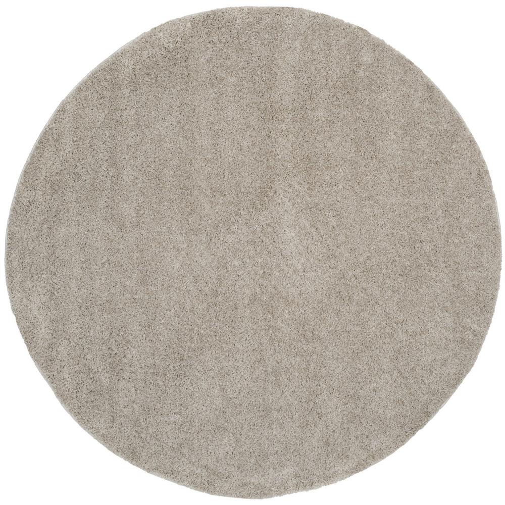 ARIZONA SHAG, LINEN, 6'-7" X 6'-7" Round, Area Rug. Picture 1