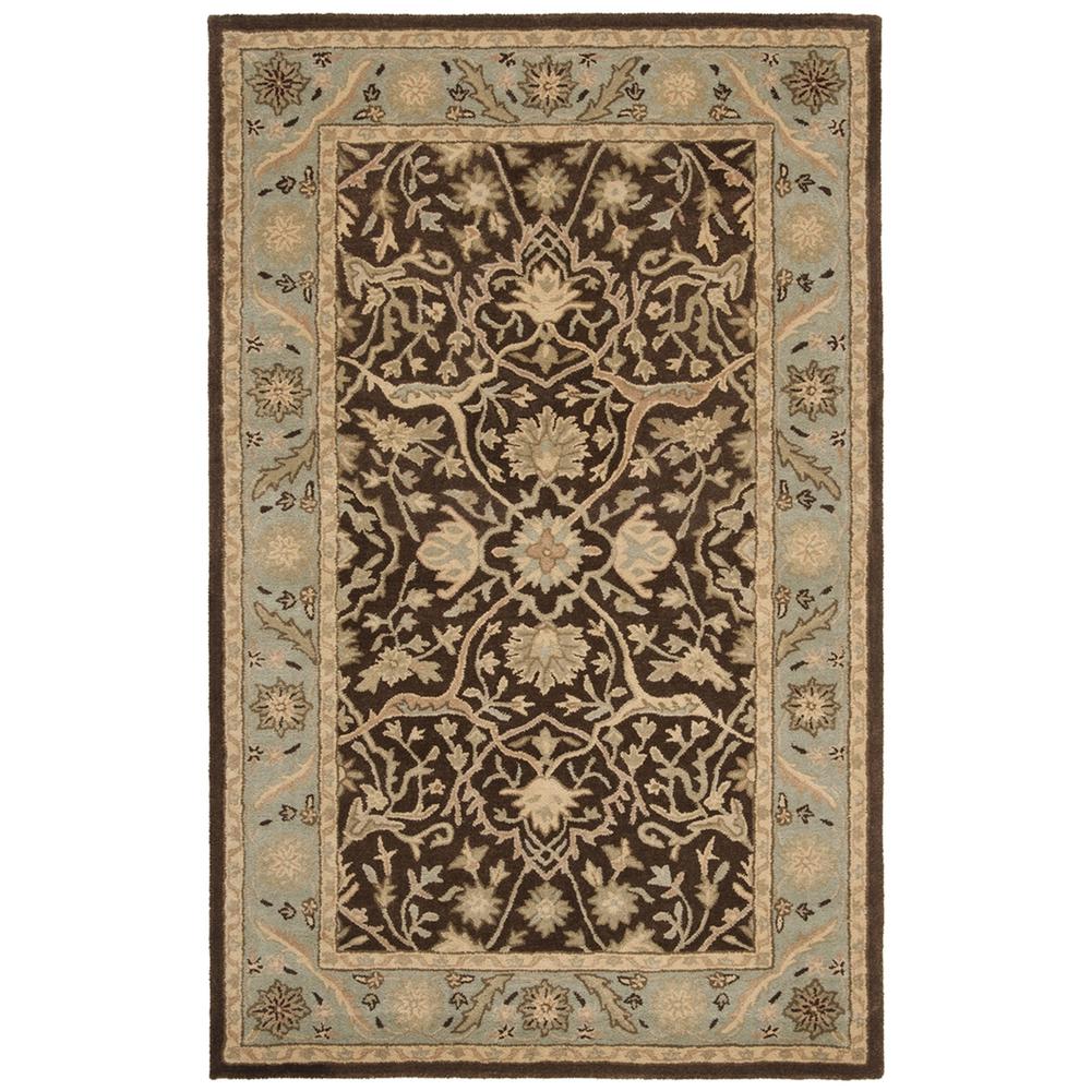 ANTIQUITY, BROWN / GREEN, 5' X 8', Area Rug, AT14F-5. Picture 1