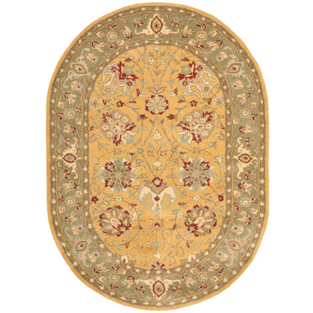 ANTIQUITY, GOLD, 4'-6" X 6'-6" Oval, Area Rug, AT21C-5OV. Picture 1