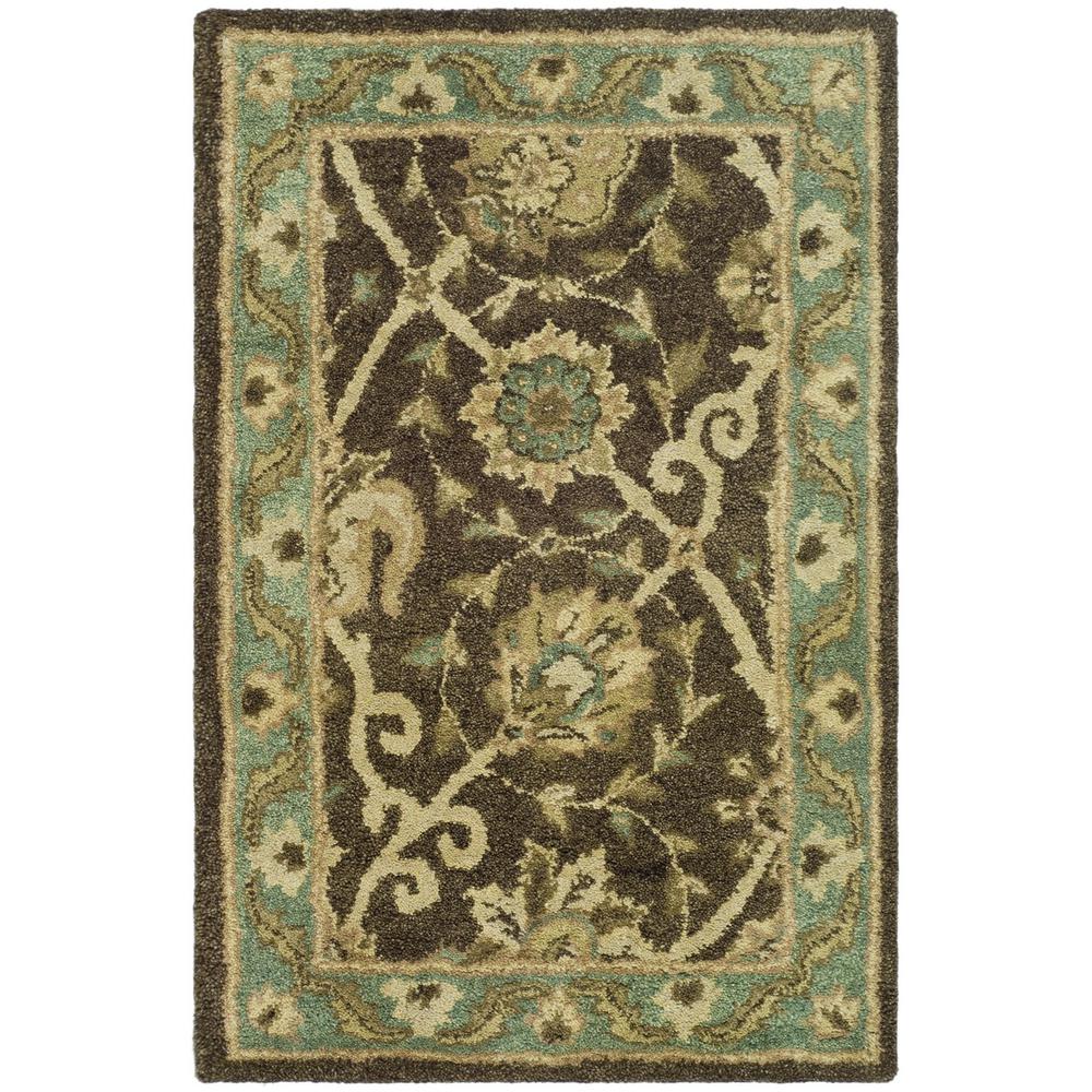 ANTIQUITY, BROWN / GREEN, 2' X 3', Area Rug, AT21G-2. Picture 1