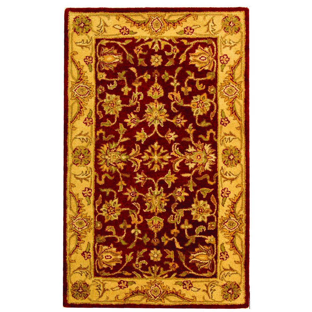 ANTIQUITY, RED / GOLD, 3' X 5', Area Rug. Picture 1