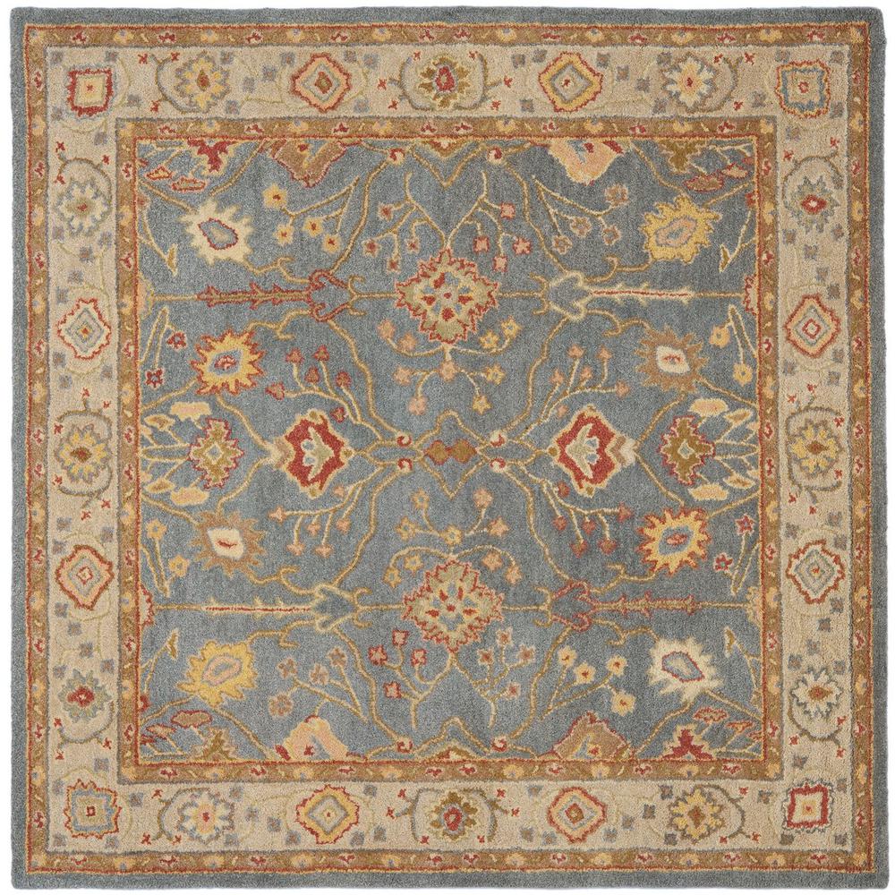 ANTIQUITY, BLUE / IVORY, 6' X 6' Square, Area Rug, AT314A-6SQ. Picture 1