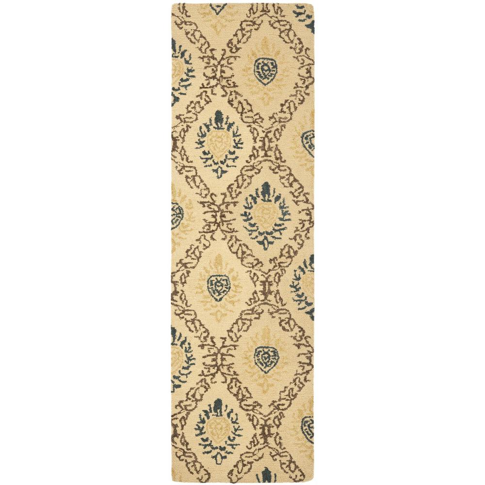 ANTIQUITY, LIGHT GOLD / MULTI, 2'-3" X 12', Area Rug. Picture 1