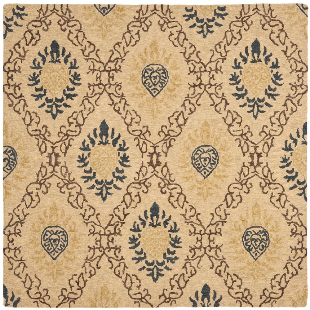 ANTIQUITY, LIGHT GOLD / MULTI, 6' X 6' Square, Area Rug. Picture 1
