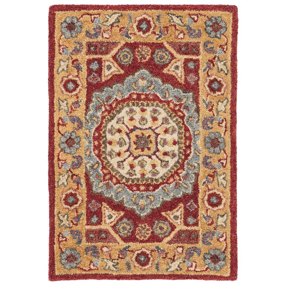 ANTIQUITY, RED / ORANGE, 2' X 3', Area Rug. Picture 1