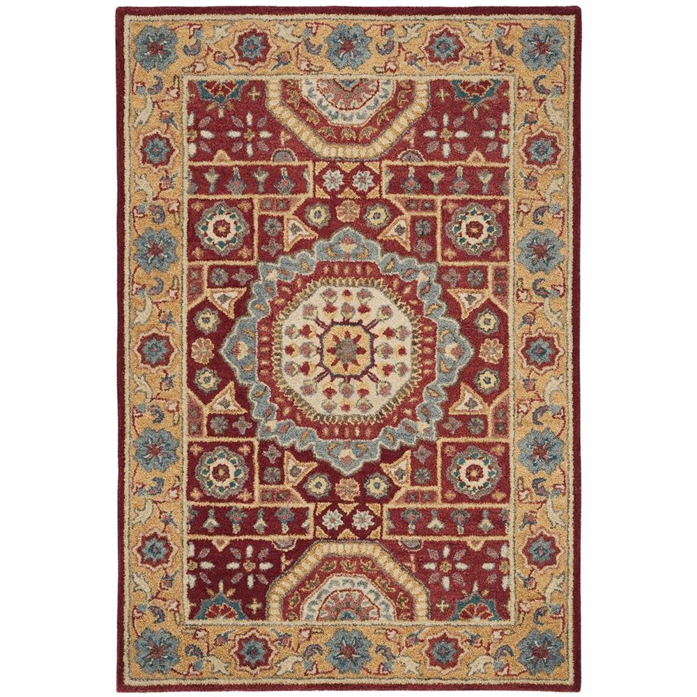 ANTIQUITY, RED / ORANGE, 3' X 5', Area Rug. Picture 1