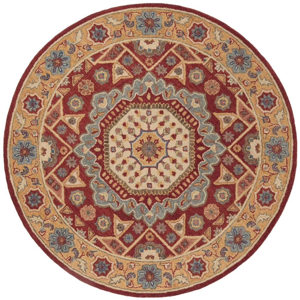 ANTIQUITY, RED / ORANGE, 6' X 6' Round, Area Rug. Picture 1