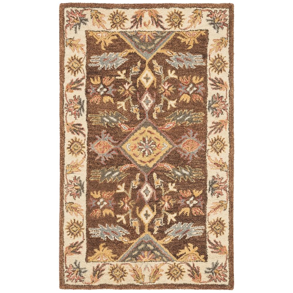 ANTIQUITY, DARK BROWN / IVORY, 2' X 3', Area Rug. Picture 1