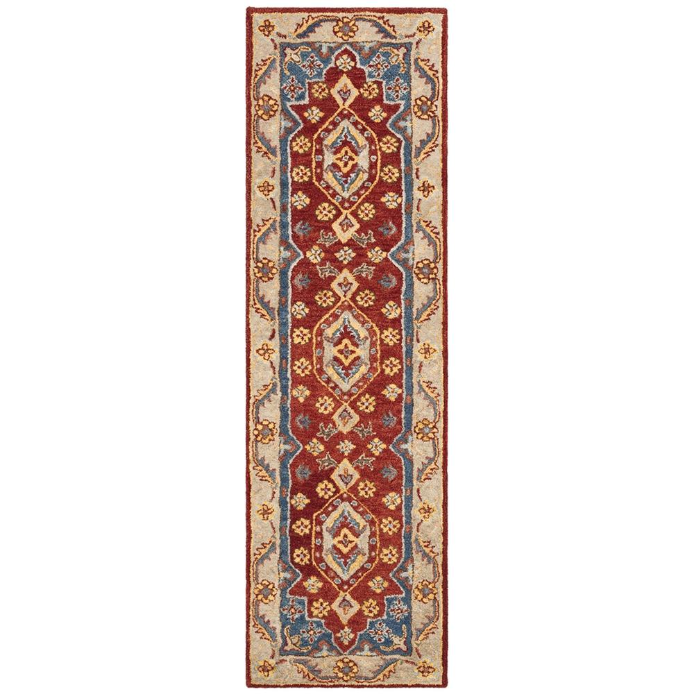 ANTIQUITY, RED / BLUE, 2'-3" X 8', Area Rug. Picture 1