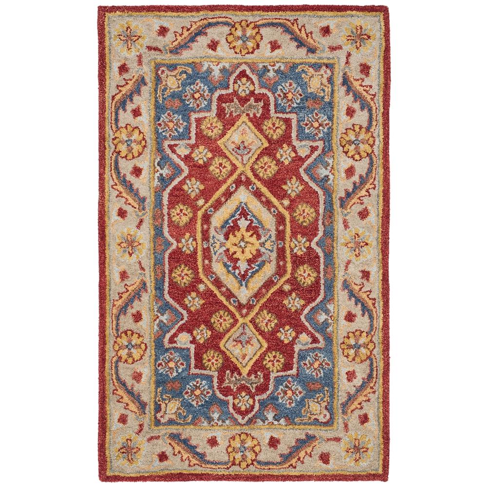 ANTIQUITY, RED / BLUE, 2' X 3', Area Rug, AT503Q-2. Picture 1