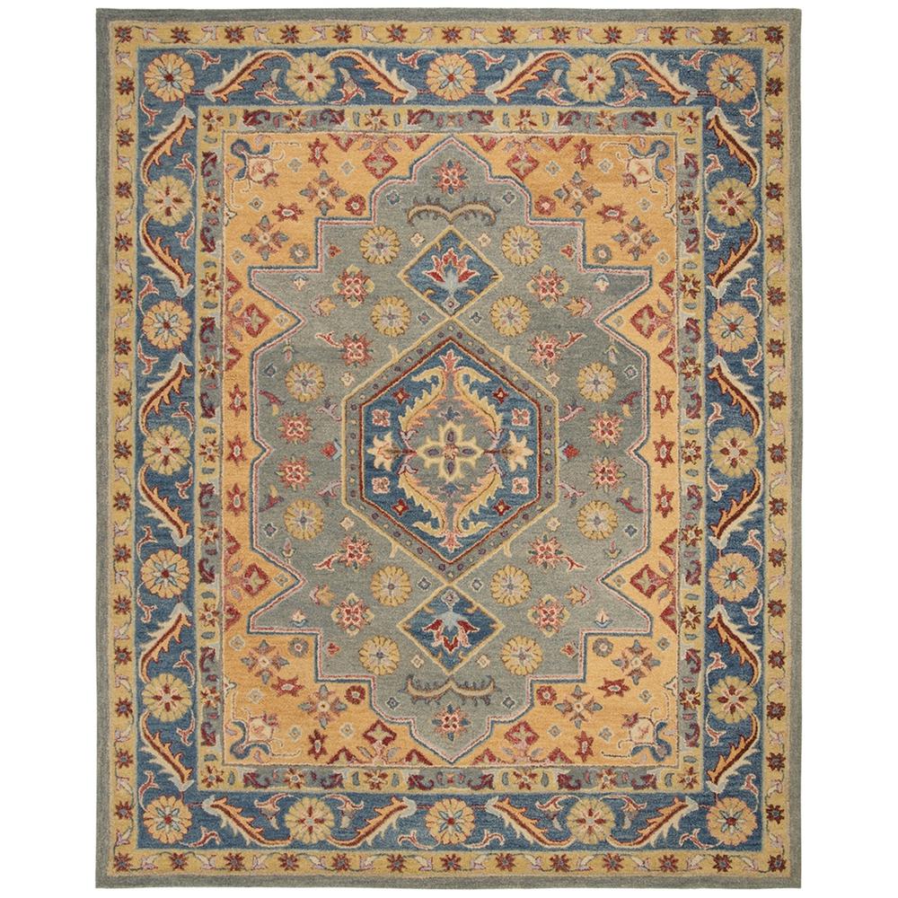 ANTIQUITY, BLUE / GOLD, 8' X 10', Area Rug. Picture 1