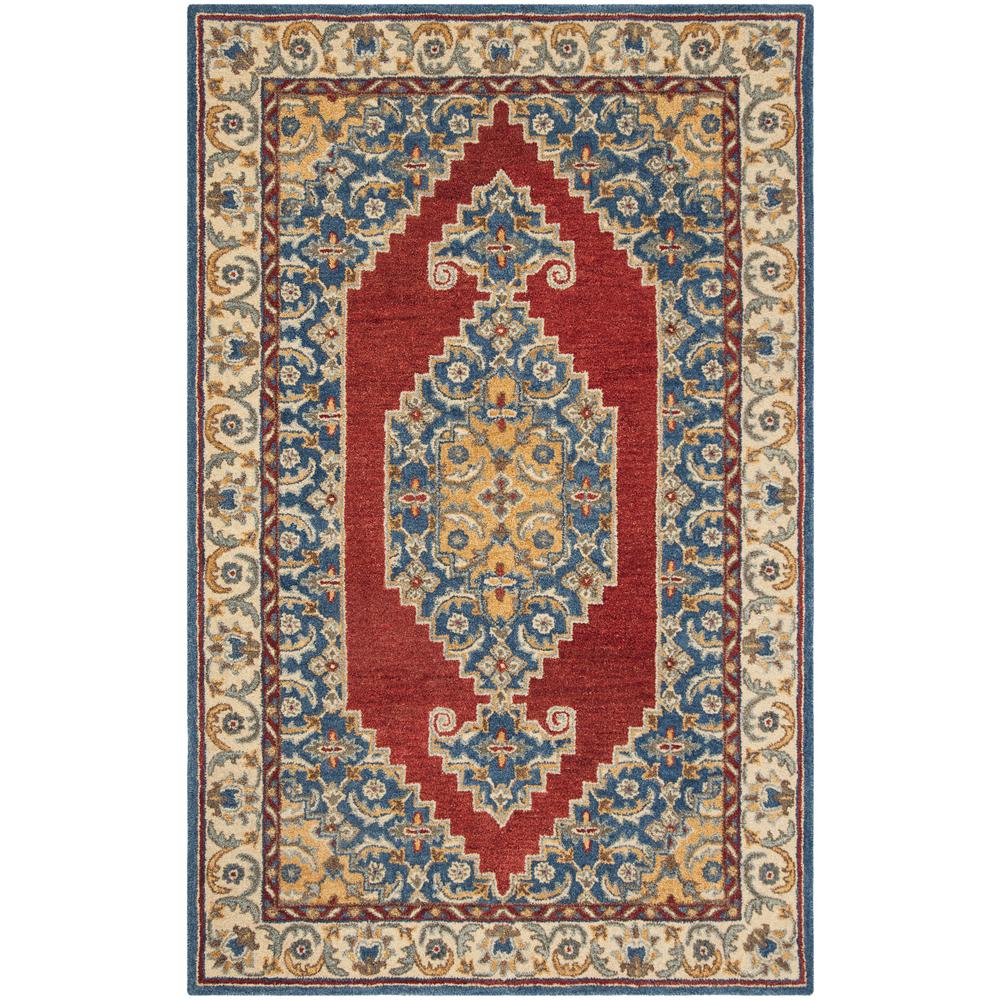 ANTIQUITY, BLUE / RED, 5' X 8', Area Rug, AT505M-5. Picture 1